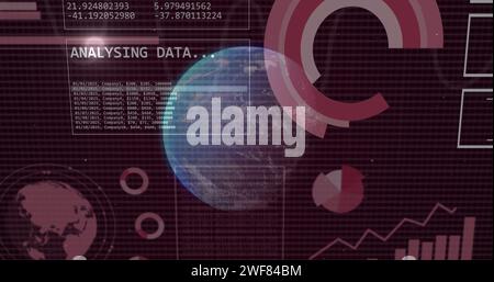 Bild der weltweiten Verarbeitung von Finanzdaten Stockfoto