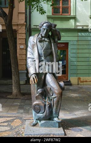 Hans Christian Andersen Statue, Altstadt von Bratislava, Slowakei Stockfoto