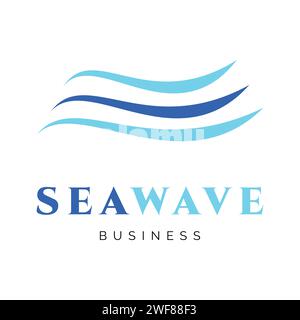 Design-Vorlage Für Sea Wave Icon-Logo Stock Vektor