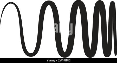 Vektordesign des Logos für elektromagnetische Wellen Stock Vektor