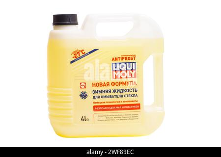 Flüssigkeit für den Glasreiniger LIQUI MOLY ANTIFROST Scheiben-Frostschutz. Stockfoto