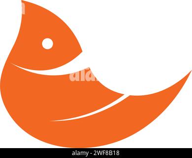 Orangefarbenes Vogel-Vektor-Logo-Symbol Stock Vektor