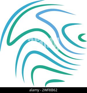 river Water Flow Flush Logo Vektor Symbol Design Stock Vektor
