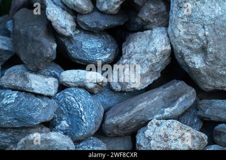 Graue und weiße Felsen aus nächster Nähe Stockfoto