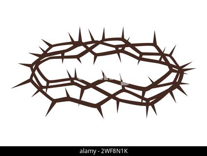 Christliche Dornenkrone. Happy Easter Image. Religiöses Symbol. Stock Vektor