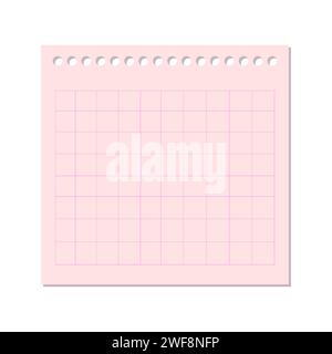 Symbol Für Notizbuchseite Mit Quadratischem Raster Stock Vektor