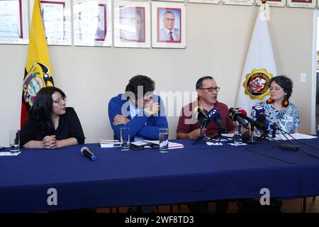 COALISION DERECHOS HUMANOS Quito 29 de enero 2024. Rueda de prensa de la coalicion de sociedad Civil por los derechos humanos de la ninez y adolescencia. API / DANIEL MOLINEROS Quito Pichincha Ecuador SOI-COALISIONDERECHOSHUMANOS-994973ce1ca031f4a37b94bfab349a9b *** COALISION DERECHOS HUMANOS Quito 29. Januar 2024 Pressekonferenz der Koalition der Zivilgesellschaft für die Menschenrechte von Kindern und Jugendlichen API DANIEL MOLINEROS Quito Pichincha Ecuador: Ecuador 4b0BAL94BEcua94BANANANANANANANANANANANCULATORIALBANTORIALBEQUEROS Stockfoto