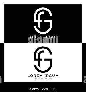 SF Initial Letter Logo. Monogramm mit S- und F-Mustern Stock Vektor