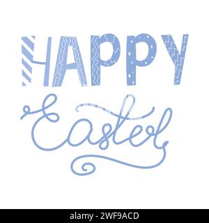 Inschrift von Happy Easter. Vektorabbildung Stock Vektor