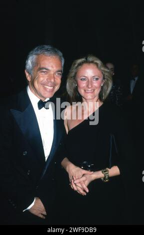 Ralph Lauren mit seiner Frau Ricky besuchte einen Abend mit Audrey Hepburn Gala Film Tribute, New York 1987. Foto: Oscar Abolafia/Everett Collection (ralphlauren001) Stockfoto