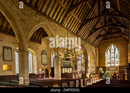 Großbritannien, England Kent, Chiddingstone, Dorf, Kirche der Heiligen Jungfrau Maria, Inneres Stockfoto