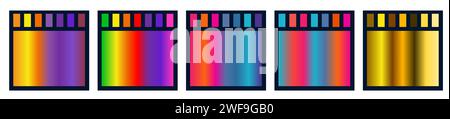 Palette mit Verlauf. Nicht AI. Vektorabbildung Stock Vektor