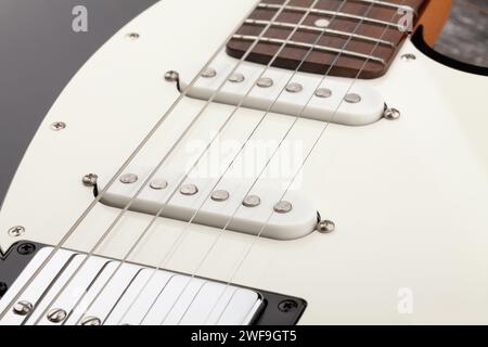 Elektrische Gitarre Einzelspule Pickups Großaufnahme Stockfoto