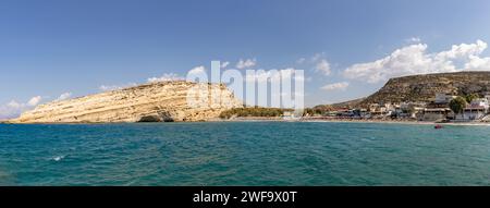 Ein Bild vom Matala Beach. Stockfoto