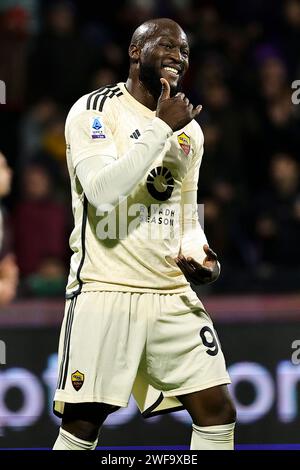 Salerno, Italien. Januar 2024. Romelu Lukaku von AS Roma reagiert während des Fußballspiels der Serie A zwischen den USA Salernitana und AS Roma im Arechi-Stadion in Salerno (Italien) am 29. Januar 2024. Quelle: Insidefoto di andrea staccioli/Alamy Live News Stockfoto