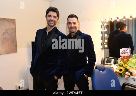 Neapel, Italien. 30. Januar 2024. 'Auditorium Rai' (Na) 29/2024 1 Folge 'Made in Italy' im Foto: Gigi und Ross Credit: Unabhängige Fotoagentur/Alamy Live News Stockfoto