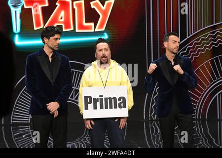 Neapel, Italien. 30. Januar 2024. "Rai Auditorium" (Na) 29/2024 1 Folge "Made in Italy" auf dem Foto: Alessandro Bolide Credit: Independent Photo Agency/Alamy Live News Stockfoto