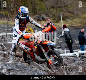 Die Valleys Xtreme Enduro in der Walters Arena in Neath, Südwales, ist auch Runde 2 der ACU British Extreme Enduro Championship 2024 Foto von Aled Hopkins Stockfoto