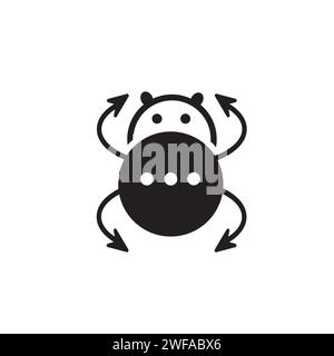 Nahtloser Chat-Bot-Logo-Design-Vektor Stock Vektor