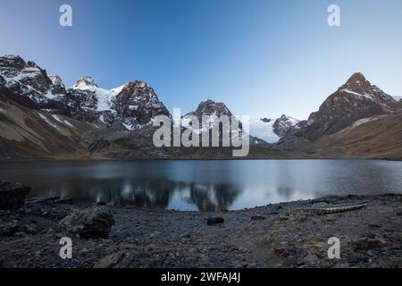 Laguna Chiarkhota Bolivien Stockfoto