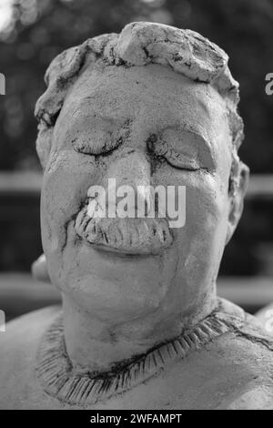 Alltagsmenschen Figur, Skulptur, schwarz-weiß, Fulda, Hessen, Deutschland, Europa Stockfoto