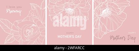 Ich liebe dich, Mami, Muttertag-Feier-Banner Stock Vektor
