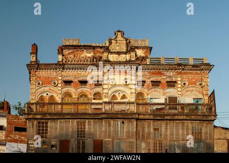 09 26 2005 Vintage Old 1914 Ziegelhaus von Jain im alten Teil von Kanpur Uttar Pradesh Indien Asien. Stockfoto