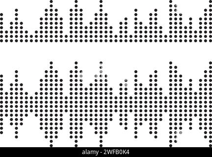 Vorlage für Vektorsymbole für das Sound Wave-Logo Stock Vektor