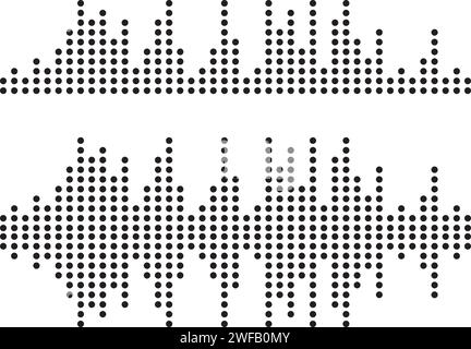Vorlage für Vektorsymbole für das Sound Wave-Logo Stock Vektor