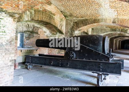 Key West Fort Zachary Bürgerkriegskanone Stockfoto