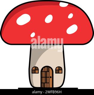 Pilz-Symbol-Vektor-Illustration Design-Vorlage Stock Vektor