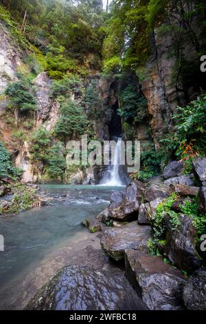 Wasserfall Salto do Cabrito auf der Insel São Miguel auf den Azoren Stockfoto