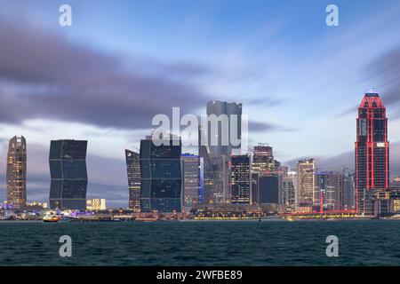 Lusail, Katar - 29. Januar 2024: Moderne und wunderschöne Skyline von Lusail Qatar Stockfoto