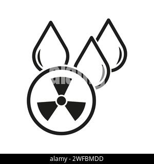 Strahlungssymbol, Drop-Symbol. Vektorabbildung. EPS 10. Rohbild. Stock Vektor