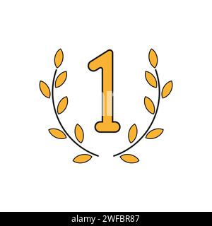 Erster Platz. Hintergrund der Preisverleihung. Vektorabbildung. Rohbild. EPS 10. Stock Vektor