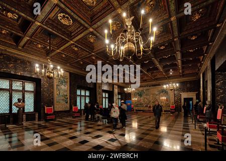 Thronsaal im Schloss Wawel in Krakau Polen Stockfoto