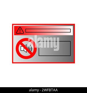 Rotes Bannersignal. Moderne Technologie. Megaphon-Lautsprecher. Computerschnittstelle. Vektorabbildung. Rohbild. EPS 10. Stock Vektor