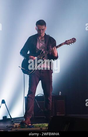 Liam Dunning, Gitarrist von Gold Jacks, Live am 2. August 2014 im Dance House Theatre in Manchester Stockfoto