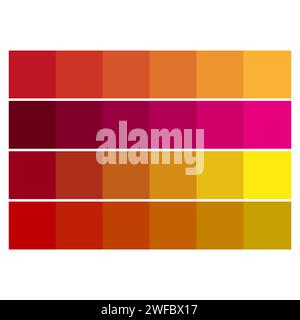 Abstrakte orangerote Palette. Farbenfroher Hintergrund in Pastellfarben. Vektorabbildung. Rohbild. EPS 10. Stock Vektor