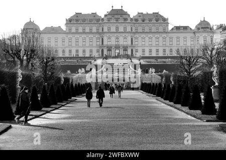 Das Schloss Belvedere Wien Österreich Stockfoto