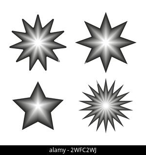 Sternsymbol. Partydekoration. Vektorabbildung. Rohbild. EPS 10. Stock Vektor