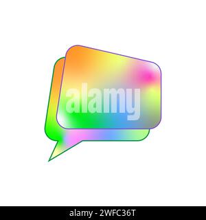 Holographische Nachrichten. Konstruktionselement. Sprechblase. Chatbox, Meldungsfeld. Vektorabbildung. Rohbild. EPS 10. Stock Vektor