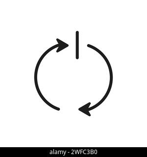 Rundpfeilschalter. Symbol „Neu laden“. Vektorabbildung. EPS 10. Stock Vektor