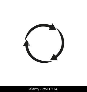 Kreisförmige Pfeile. Infografik für Webdesign. Symbol „Neu laden“. Vektorabbildung. Rohbild. EPS 10. Stock Vektor