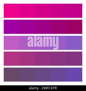 Farbpalette in Pink und Lila. Kreatives Konzept. Kunstdesign. Inneneinrichtung. Vektorabbildung. Rohbild. EPS 10. Stock Vektor