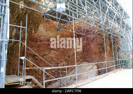 Archäologische Stätte von Atapuerca Welterbe. Burgos, Castilla y Leon, Spanien. Stockfoto