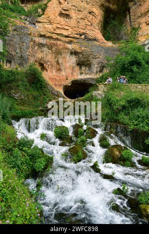 Orbaneja del Castillo, Cueva del Agua. Burgos, Castilla y Leon, Spanien. Stockfoto