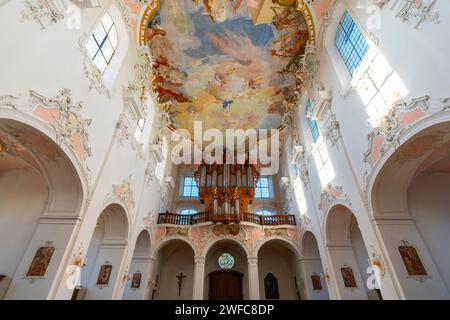 Die Orgel des Arlesheimer Doms wurde 1761 von Johann Andreas Silbermann (1712–1783) erbaut. Arlesheimer Dom. Der Römisch-Katholische Arleshe Stockfoto