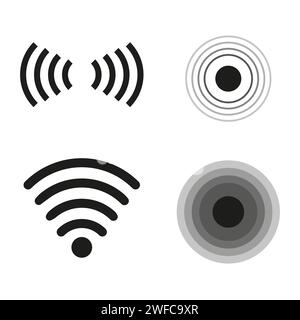 Taste mit wlan-Funksignal. Internet-Netzwerk. Vektorabbildung. EPS 10. Stock Vektor