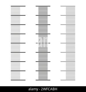 Vertikale Lineale. Vektorabbildung. Rohbild. EPS 10. Stock Vektor
